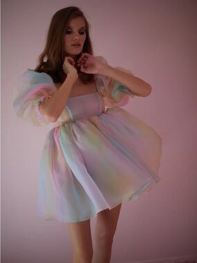 Selkie The Rainbow Puff Dress